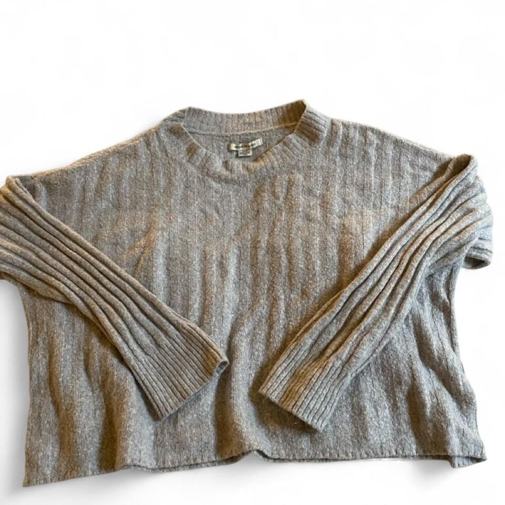 American-eagle Women's Grey and Cream Jumper